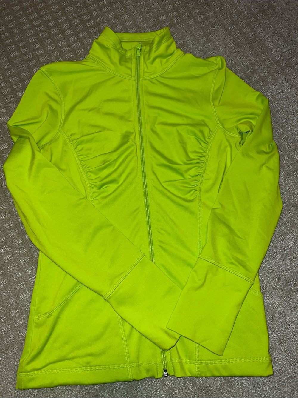 Zella | Women’s Chartreuse Green Zip-Front Active Jacket